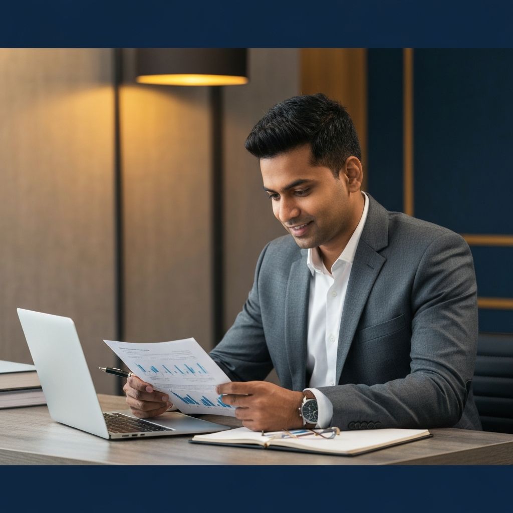 Financial advisor helping client with credit analysis